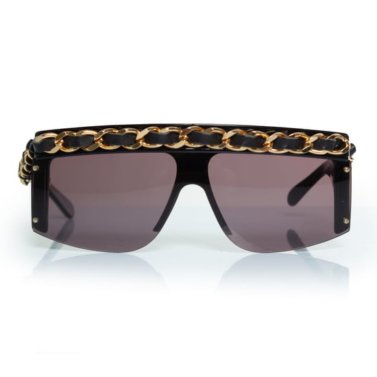 Chanel, Vintage-Sonnenbrille mit schwarzer Kette - Image 1