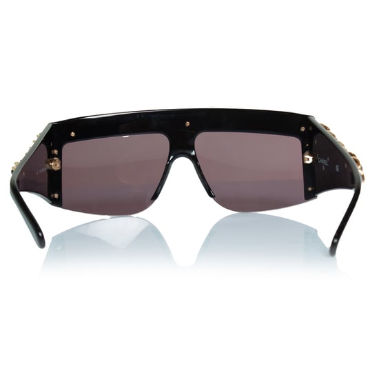 Chanel, Vintage-Sonnenbrille mit schwarzer Kette - Image 4