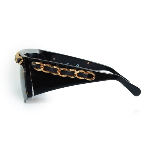 Chanel, Vintage-Sonnenbrille mit schwarzer Kette - Image 5