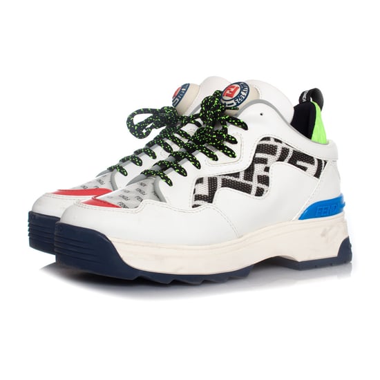 Fendi, weiße T-REX-Sneaker aus Leder - Image 1