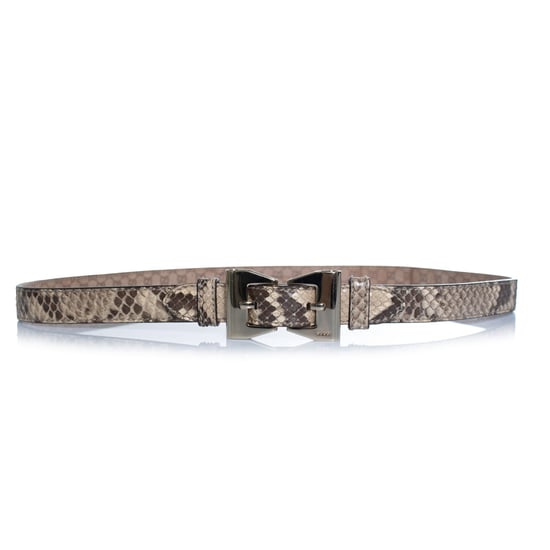 Gucci-Gürtel aus Pythonleder mit goldener Metallschleife - Image 1