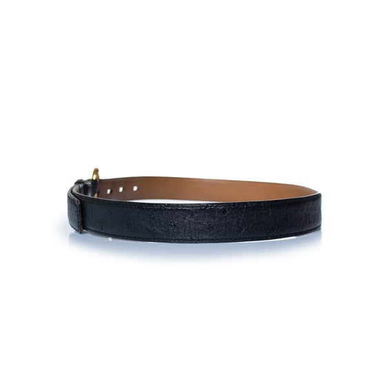 Delvaux, Taillengürtel aus schwarzem Straußenleder - Image 3