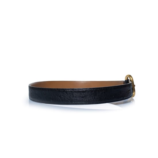 Delvaux, Taillengürtel aus schwarzem Straußenleder - Image 4