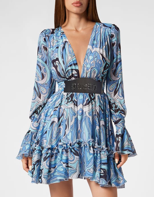 Philipp Plein Kurzes Kleid - Hellblau - Image 2