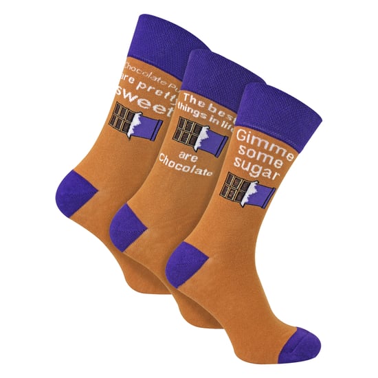3 Paare Herren Novelty Baumwollreiche Sprüche Socken | Lustige Essen- und Getränke-Slogans | Geschenkidee - Image 3
