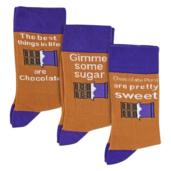 3 Paare Herren Novelty Baumwollreiche Sprüche Socken | Lustige Essen- und Getränke-Slogans | Geschenkidee - Image 4
