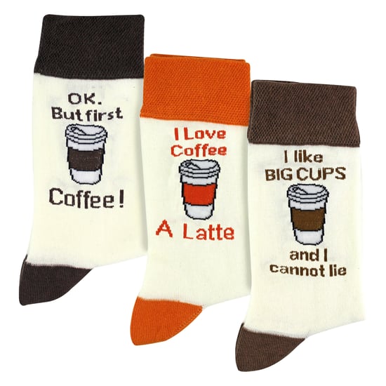3 Paare Herren Novelty Baumwollreiche Spaßsocken | Lustiger Lebensmittel- und Getränkeslogan | Geschenkidee - Image 4