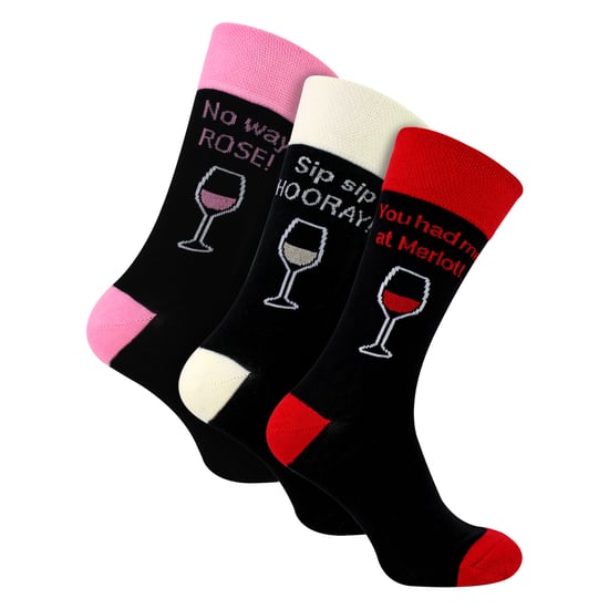 3 Paar Herren Baumwollsocken mit witzigen Sprüchen | Lustige Lebensmittel- und Getränkesprüche | Geschenkidee - Image 3