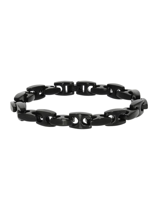 Zeeme Stainless Steel Armband Edelstahl matt glanz schwarz 23,5cm lang - Image 1