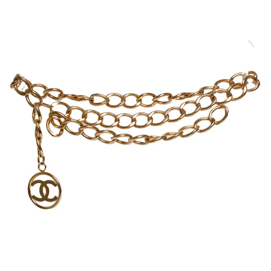Chanel, vergoldeter Metallgürtel 93 - Halskette mit CC-Logo - Image 1