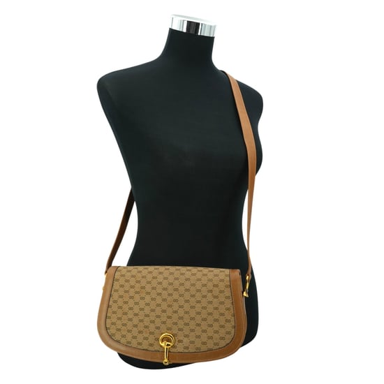 Gucci Vintage-Schultertasche aus Stoff mit Pferdegebiss - Image 2