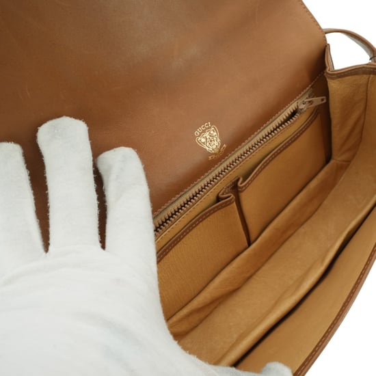 Gucci Vintage-Schultertasche aus Stoff mit Pferdegebiss - Image 6