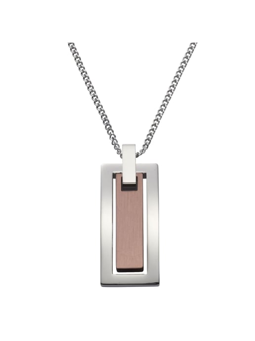 Zeeme Stainless Steel Halskette Edelstahl zweifarbig 50cm lang - Image 1