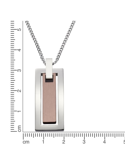 Zeeme Stainless Steel Halskette Edelstahl zweifarbig 50cm lang - Image 3