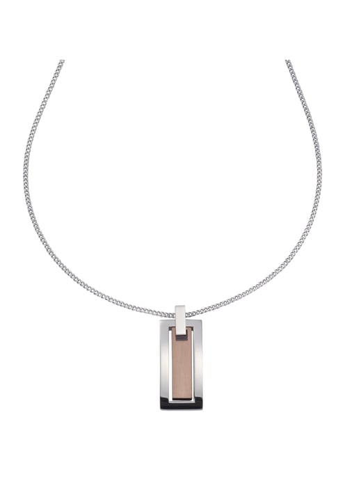 Zeeme Stainless Steel Halskette Edelstahl zweifarbig 50cm lang - Image 4
