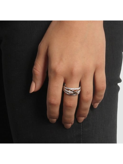 Zeeme Silber Ring Silber 925 zweifarbig mit Unendlichkeits-Motiv - Image 2