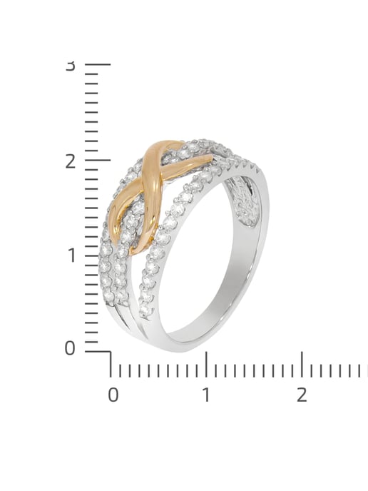 Zeeme Silber Ring Silber 925 zweifarbig mit Unendlichkeits-Motiv - Image 3
