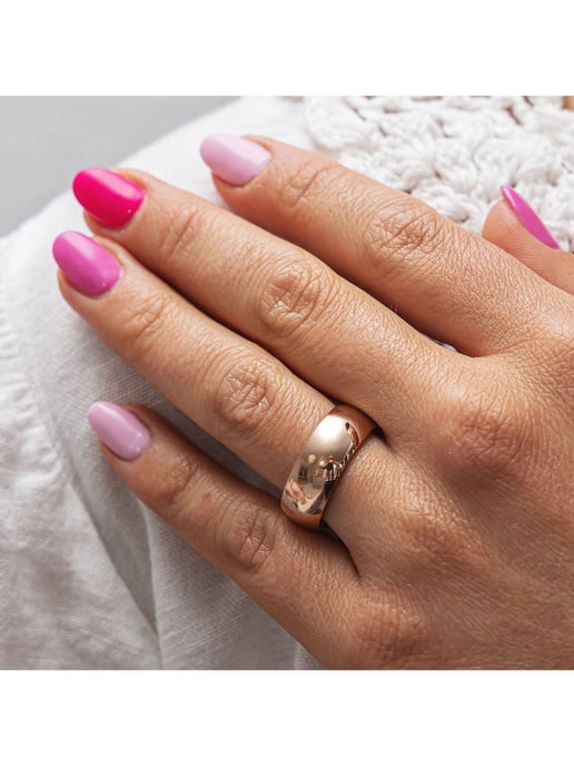 Zeeme Stainless Steel Ring Edelstahl rosé-vergoldet 8mm breit - Image 1