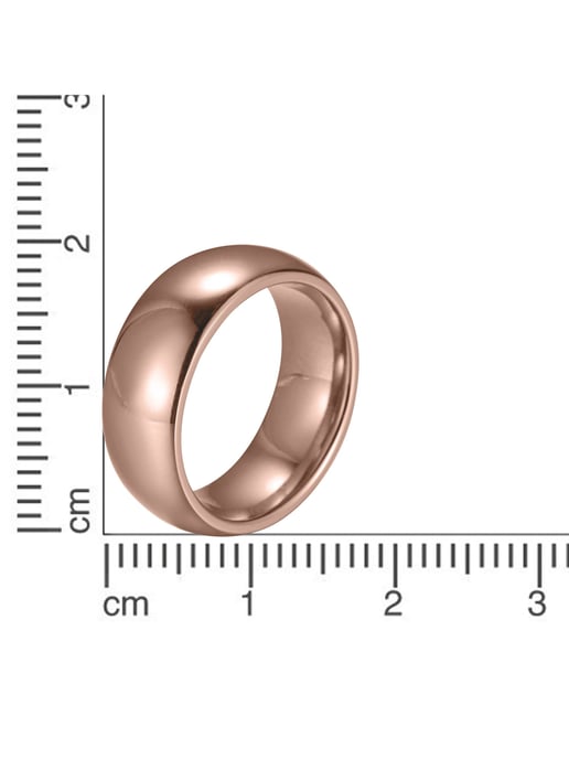 Zeeme Stainless Steel Ring Edelstahl rosé-vergoldet 8mm breit - Image 2