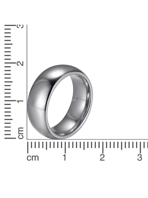 Zeeme Stainless Steel Ring Edelstahl glanz poliert 8mm breit - Image 2