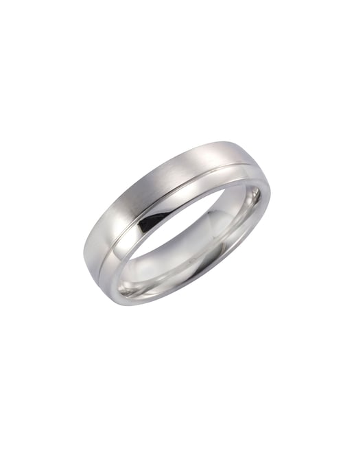 Zeeme Stainless Steel Ring Edelstahl glanz/mattiert 6mm breit - Image 2