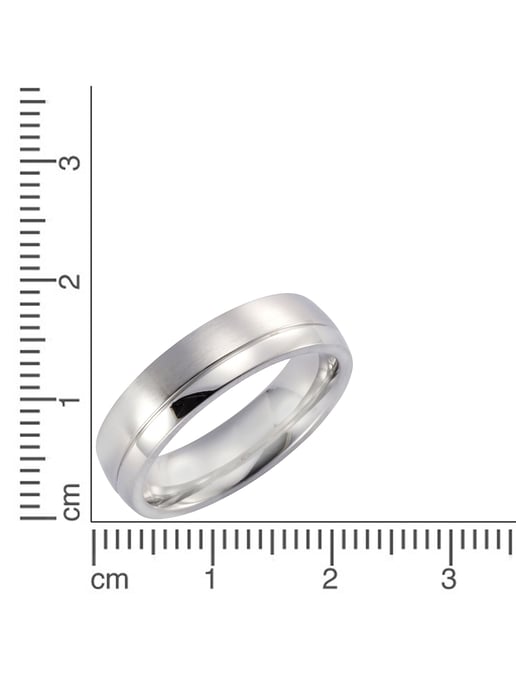 Zeeme Stainless Steel Ring Edelstahl glanz/mattiert 6mm breit - Image 3