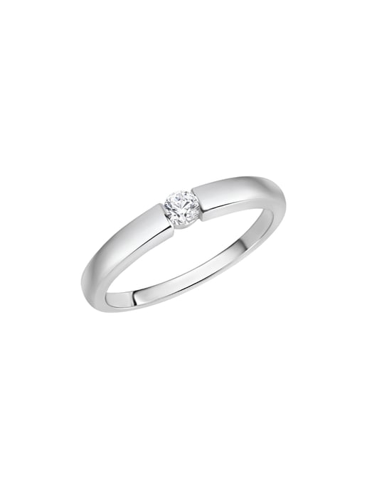 Zeeme Silber Ring Silber 925 rhodiniert mit Zirkonia weiß - Image 2
