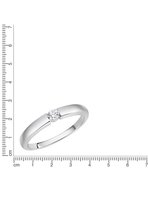 Zeeme Silber Ring Silber 925 rhodiniert mit Zirkonia weiß - Image 3