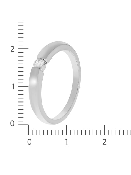 Zeeme Silber Ring Silber 925 rhodiniert mit Zirkonia weiß - Image 5