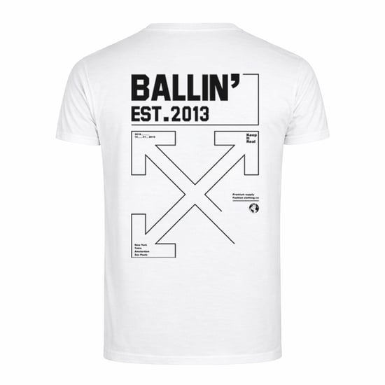 Ballin Est. 2013 T-Shirt SS Rückendruck Cross Shirt Weiß - Image 2