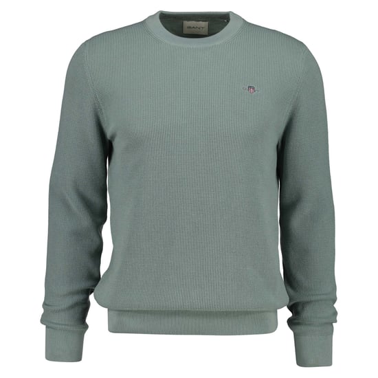 Gant Micro Textured Cotton C-Neck Strickpullover - Image 1