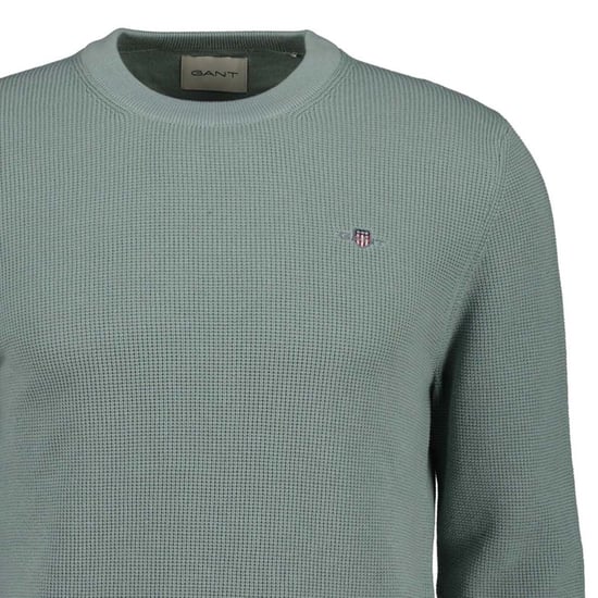 Gant Micro Textured Cotton C-Neck Strickpullover - Image 2