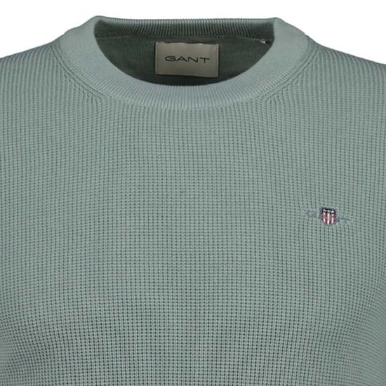 Gant Micro Textured Cotton C-Neck Strickpullover - Image 3