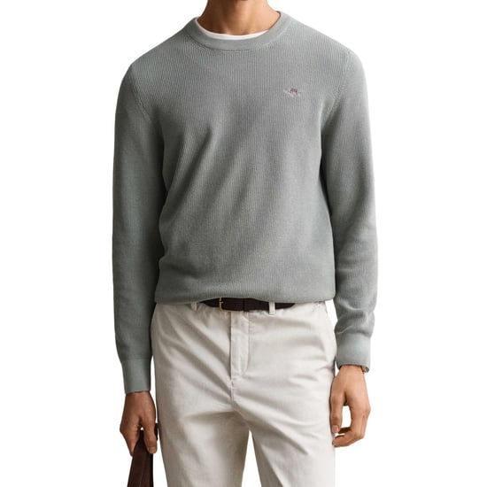 Gant Micro Textured Cotton C-Neck Strickpullover - Image 4