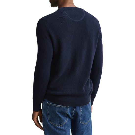 Gant Micro Textured Cotton C-Neck Strickpullover - Image 5