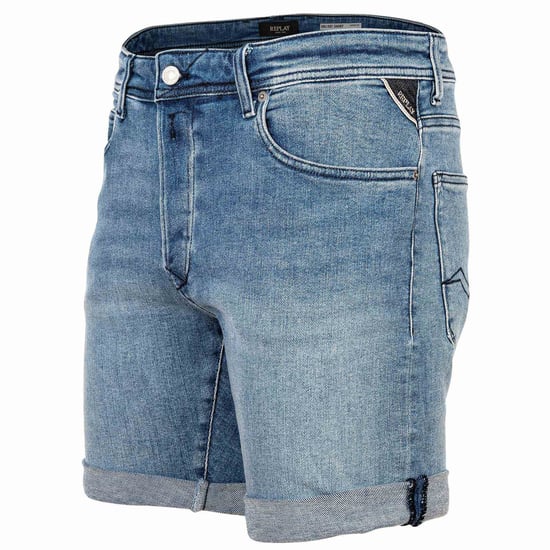 Replay RBJ 981 Denim Tapered Shorts, Blau - Image 2