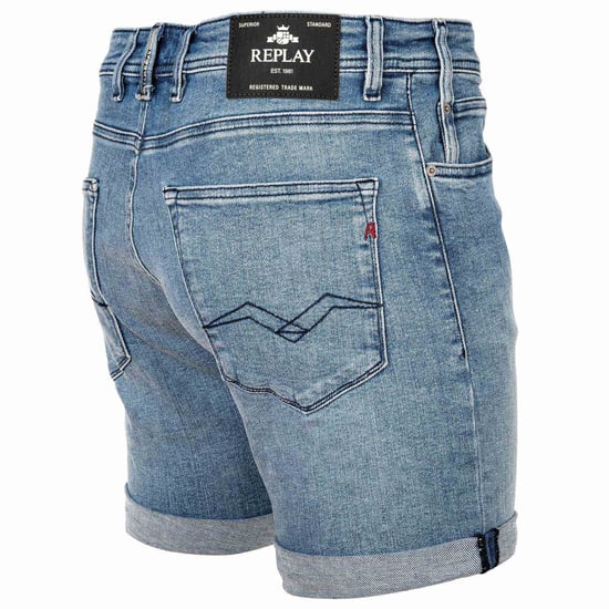 Replay RBJ 981 Denim Tapered Shorts, Blau - Image 3