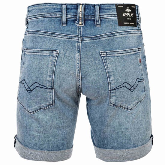 Replay RBJ 981 Denim Tapered Shorts, Blau - Image 4