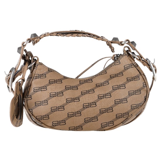 Balenciaga Monogram Le Cagole Mini Crossbody Bag aus beigefarbenem beschichtetem Canvas - Image 3
