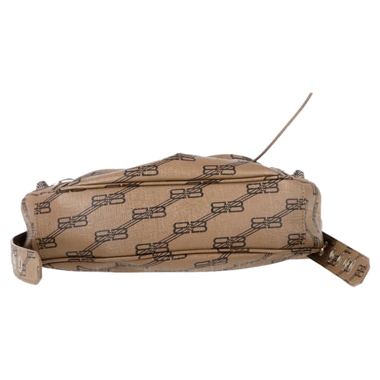 Balenciaga Monogram Le Cagole Mini Crossbody Bag aus beigefarbenem beschichtetem Canvas - Image 4