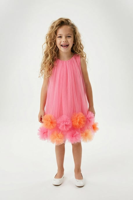 Mädchen Flaches kurzes / ärmelloses Mini-Skaterkleid - Image 3