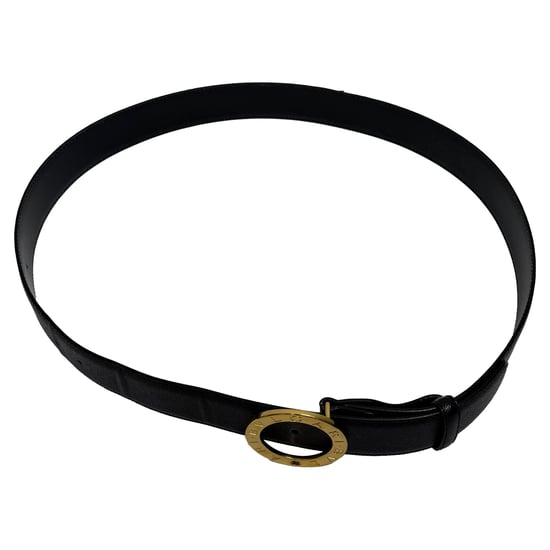 Bvlgari Gürtel mit Ringschnalle aus schwarzem Leder - Image 3