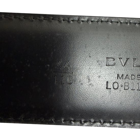 Bvlgari Gürtel mit Ringschnalle aus schwarzem Leder - Image 5