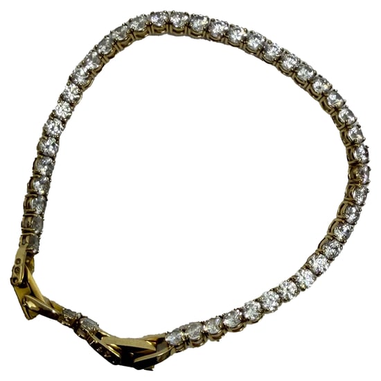 Swarovski Matrix Tennisarmband in Goldmetall - Image 1