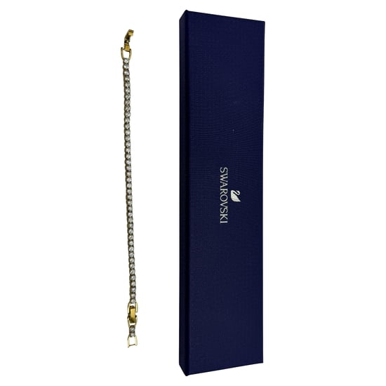 Swarovski Matrix Tennisarmband in Goldmetall - Image 3