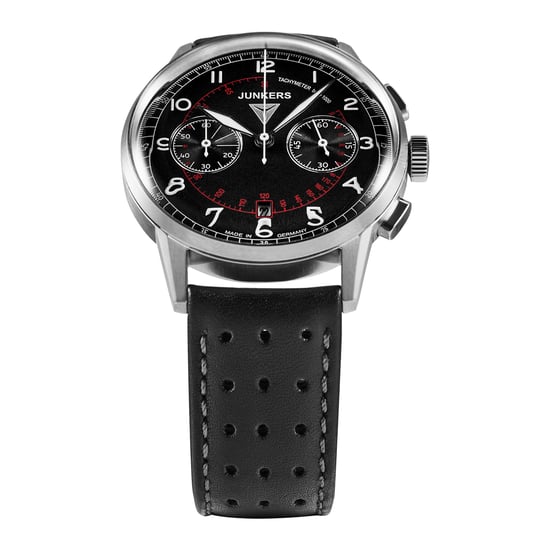 Junkers 6970-2 Herren-Quarzuhr, Edelstahlgehäuse, klassisches Zifferblatt, Lederarmband, wasserdicht - Image 3