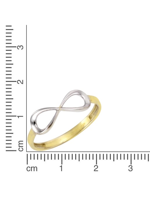 Celesta Gold, F Ring Gold 375 zweifarbig mit Unendlichkeits-Motiv - Image 3