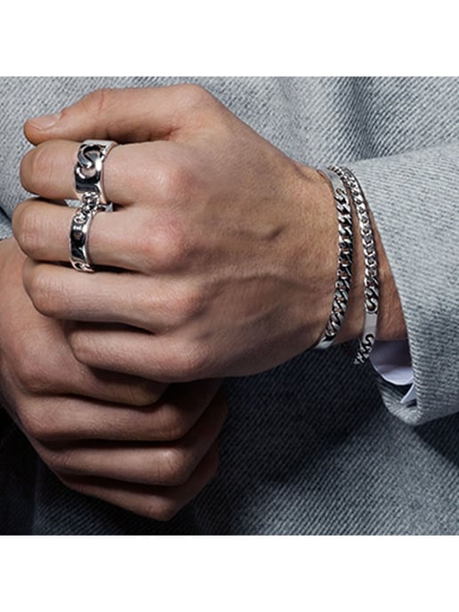 cai Armband 925/- Sterling Silber rhodiniert 21cm - Image 2