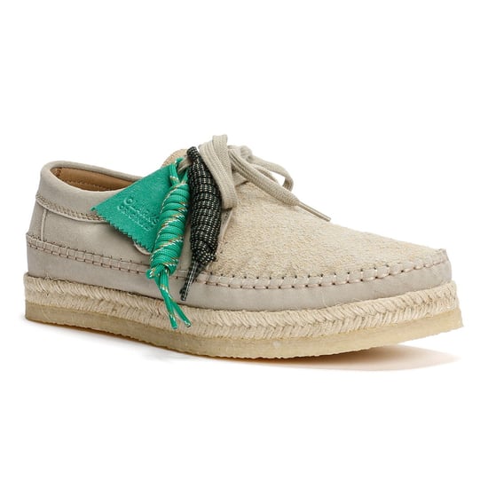 Pompeii Weaver Herren Wildleder Schnürschuhe In Beige - Image 2