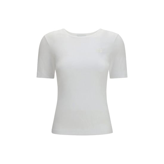 Ganni Weißes Baumwoll-T-Shirt - Image 1